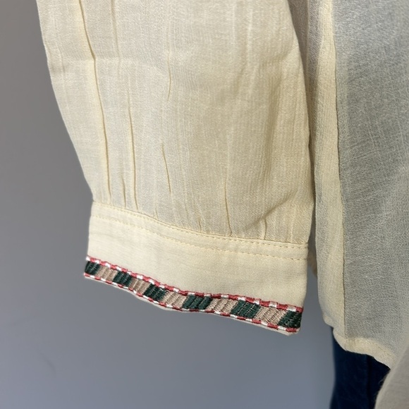 Marie Louise de Monterey Braid Blouse in Antique Embroidered Shirt Sz 10 NEW - Picture 5 of 15